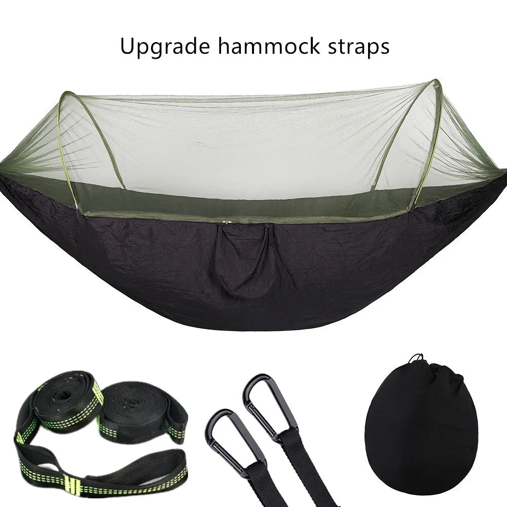 2023 Camping Hängematte mit Moskitonetz Pop-Up Licht Portable Outdoor Parachute