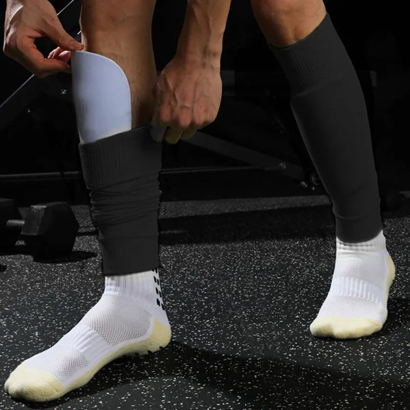 1 Pair Sports Football Shin Guards Pad Sleeve Sock for Adults