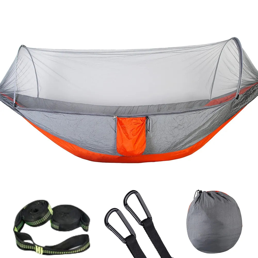2023 Camping Hängematte mit Moskitonetz Pop-Up Licht Portable Outdoor Parachute