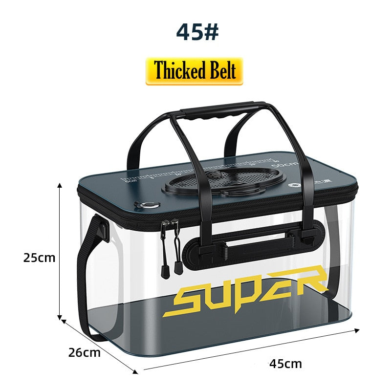 Portable Fishing Bag Container Pan Basin Fishing Gear Tackle Storage Bag