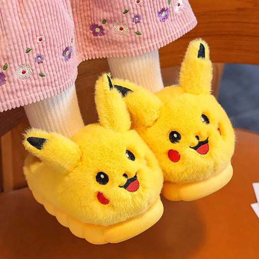 Pokemon &amp; other Plush Slippers Soft Sole Non-Slip for Winter