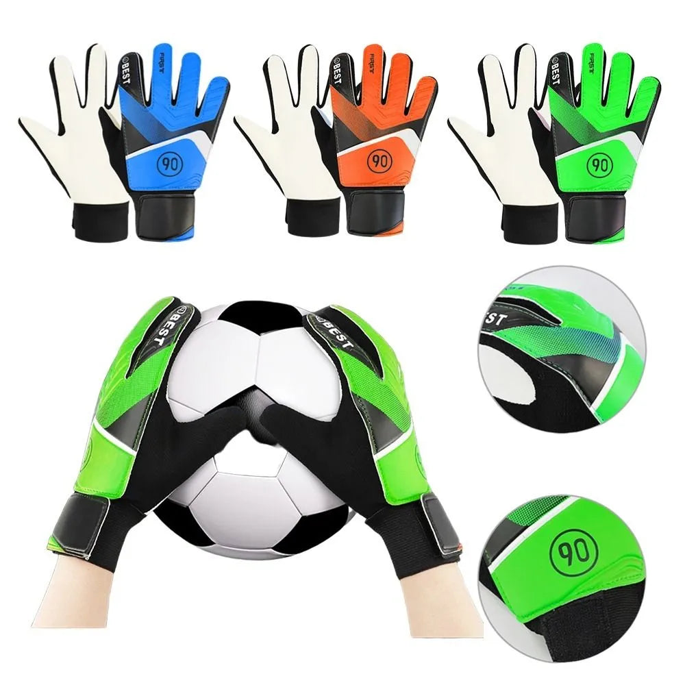 1 Pair Children's Football Goalkeeper Gloves Anti-Collision Latex