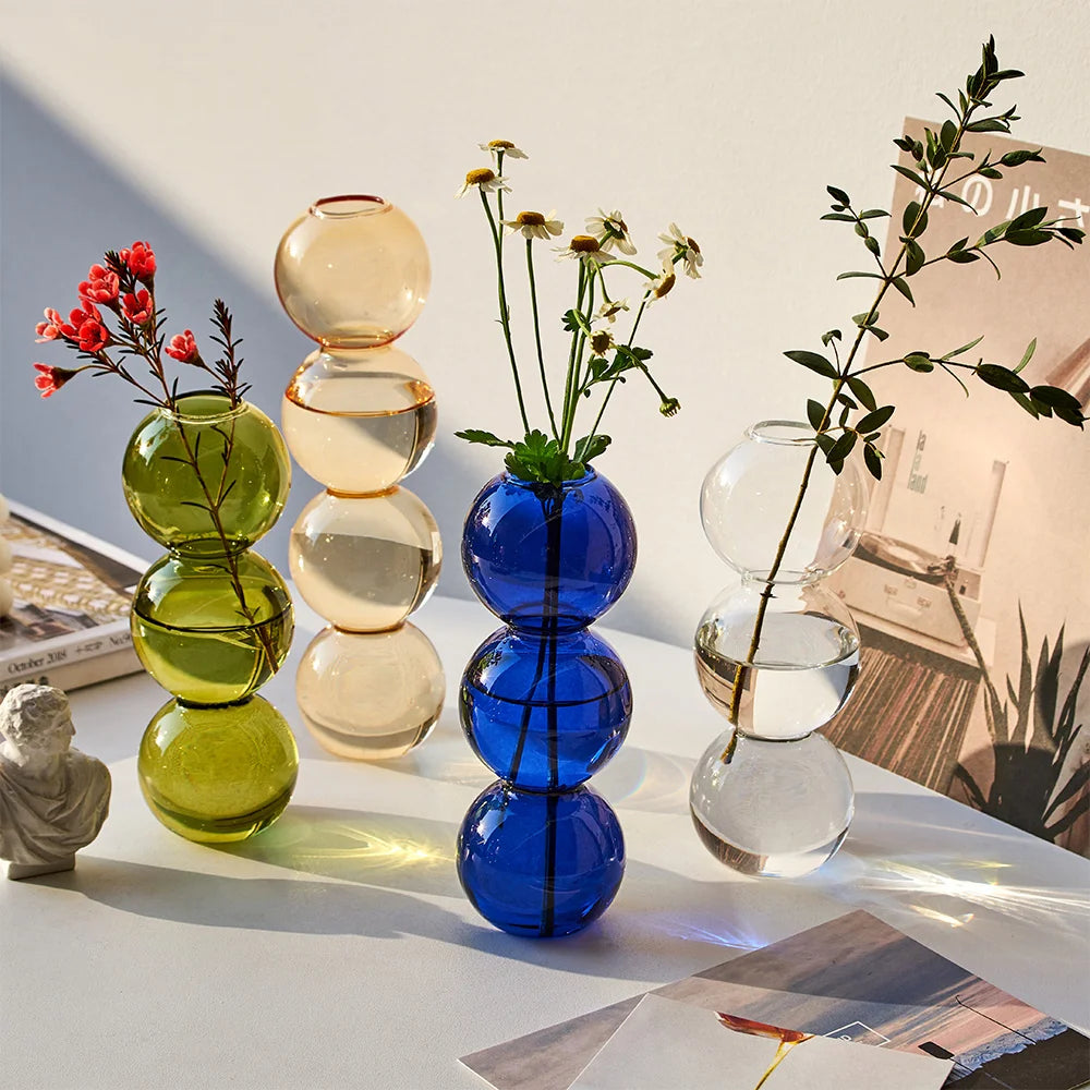 Living Room Glass Vase Creativity Contracted Dining Room Flower Arrangement
