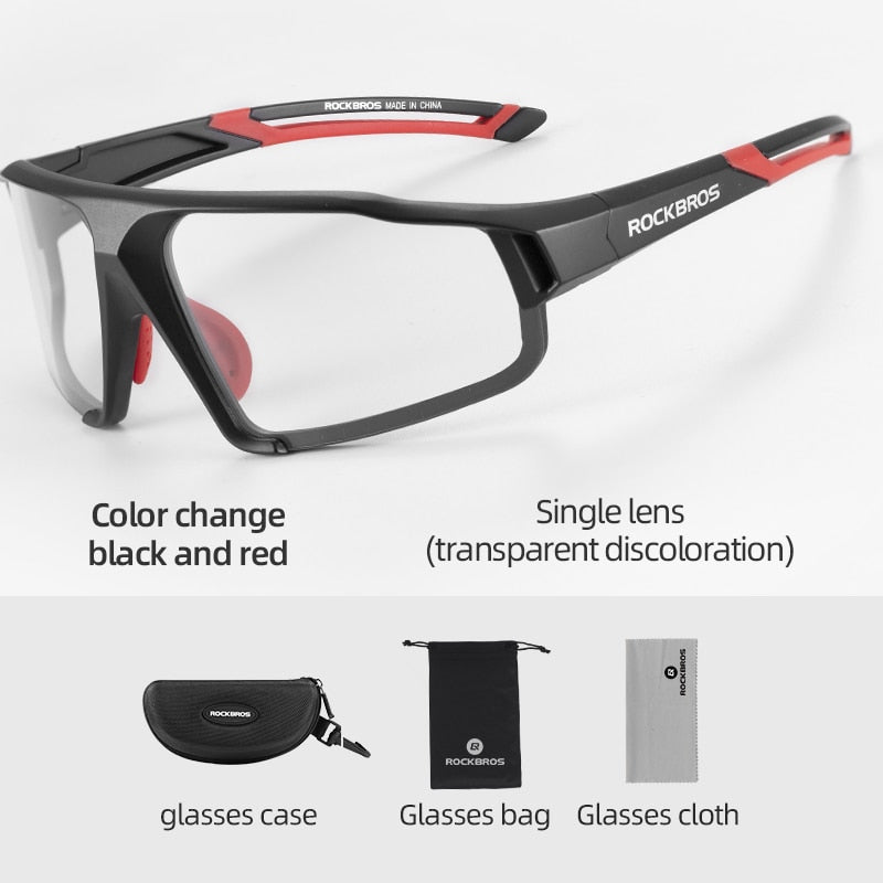 ROCKBROS Photochromic Cycling Glasses Bicycle UV400 Sport Sunglasses for Men Women