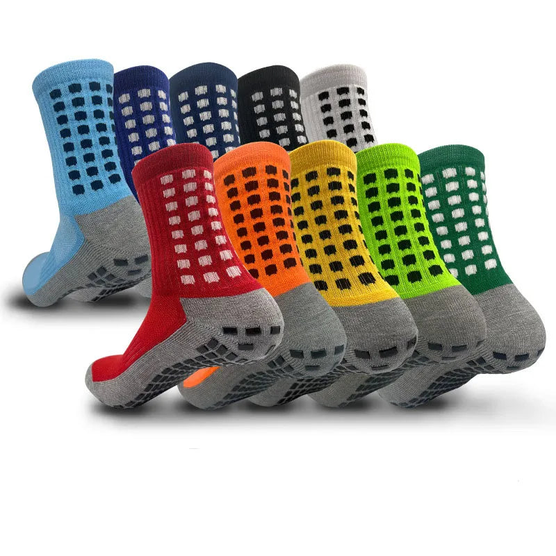 1 Pair Football Socks Men Women Sports Socks Anti-Slip Silicone