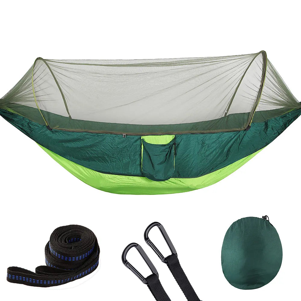 2023 Camping Hängematte mit Moskitonetz Pop-Up Licht Portable Outdoor Parachute