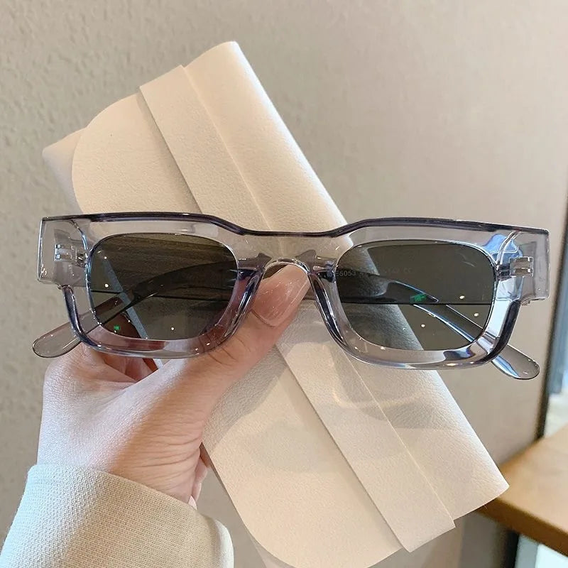 Mode Sommer Retro Punk Rectangle Sonnenbrille UV400 Sonnenschutz