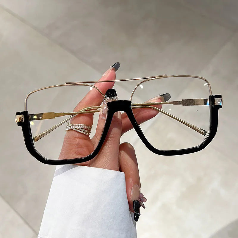 KAMMPT Vintage Oversized Sunglasses Fashion Men Women Square