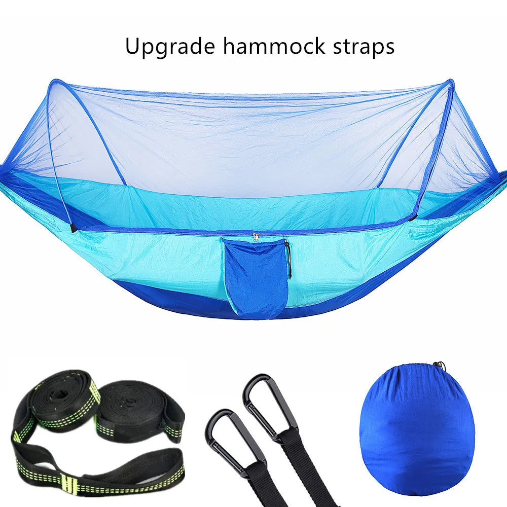 2023 Camping Hängematte mit Moskitonetz Pop-Up Licht Portable Outdoor Parachute