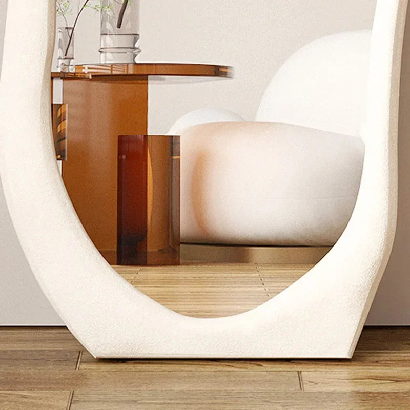 Standing White Maiden Full Length Mirror Aesthetic Full Size Floor Mirrors