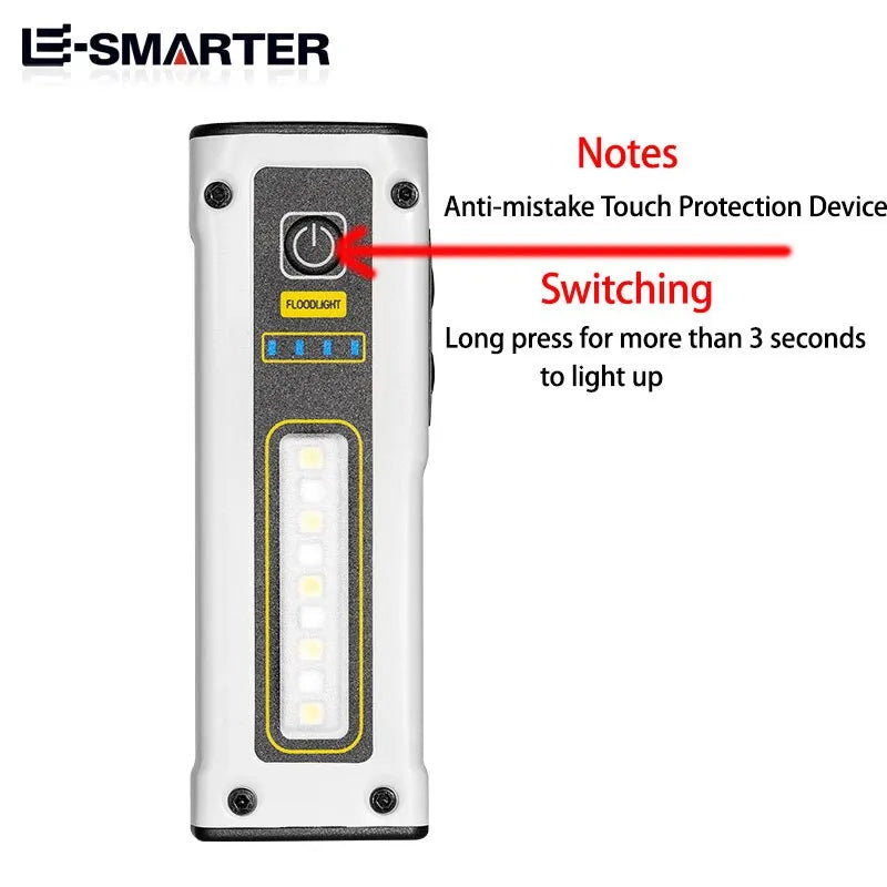 MINI portable rechargeable LED flashlight outdoor emergency service lamp with magnetic powerful long range