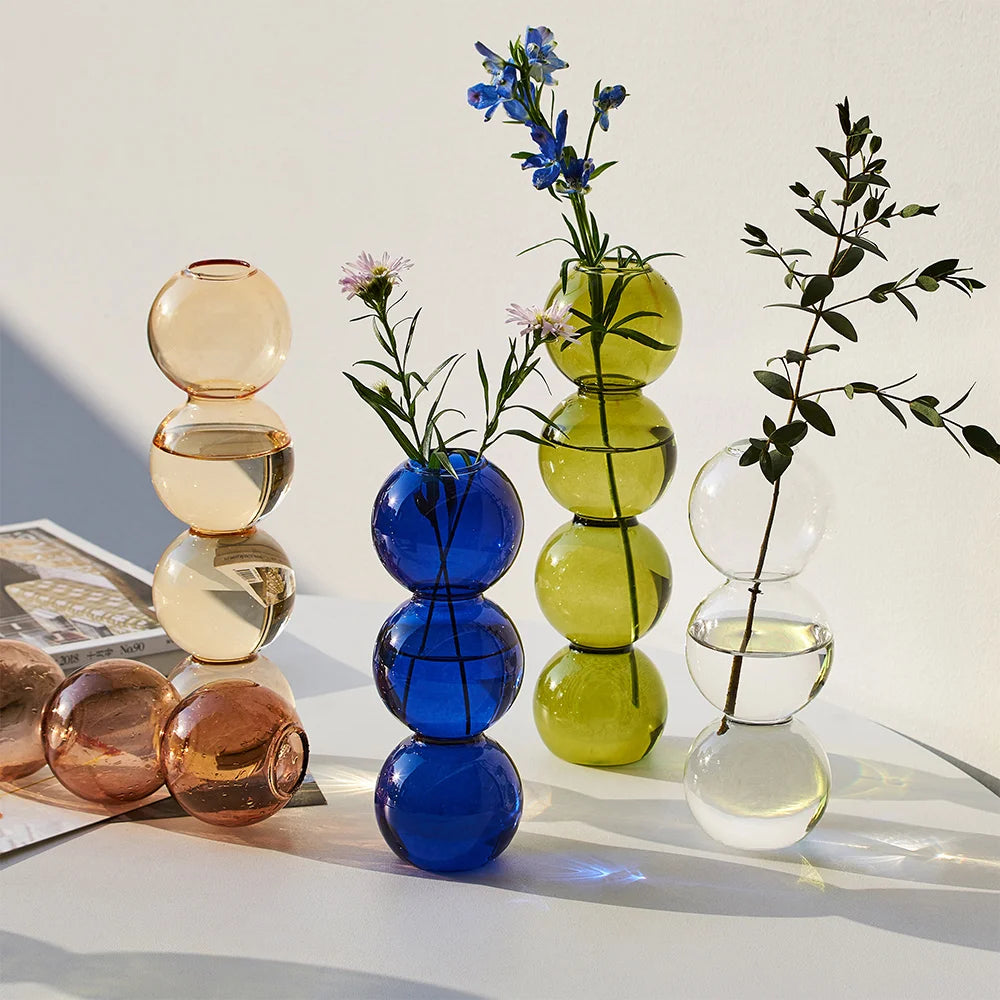 Living Room Glass Vase Creativity Contracted Dining Room Flower Arrangement