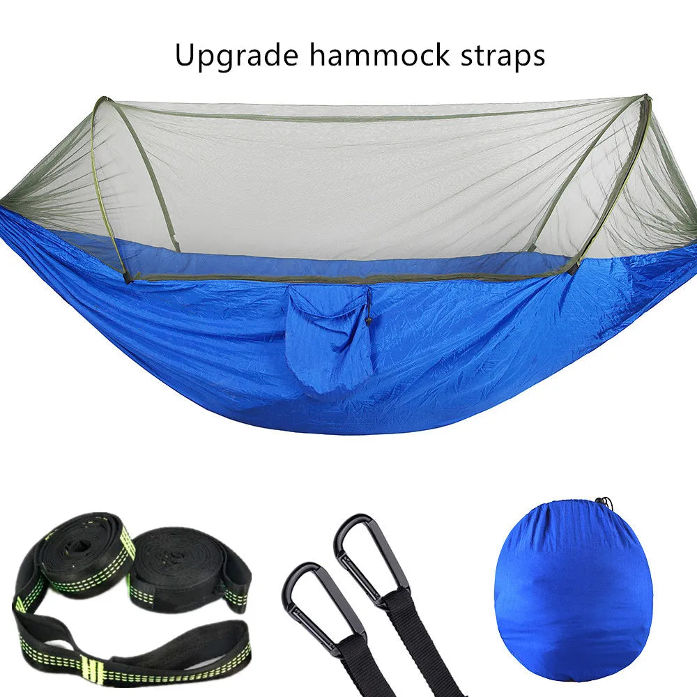 2023 Camping Hängematte mit Moskitonetz Pop-Up Licht Portable Outdoor Parachute