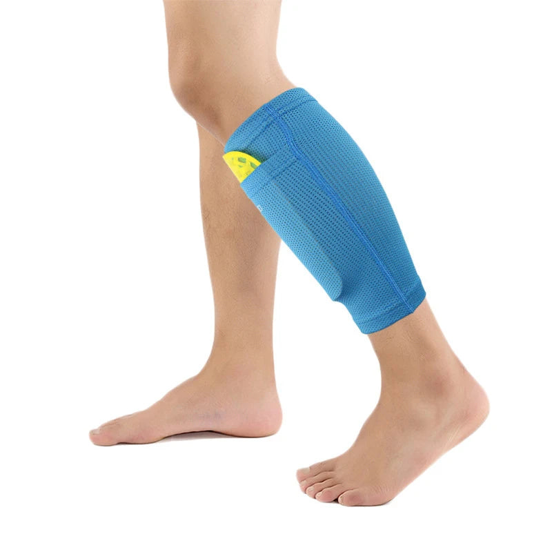 1 Pair Sports Football Shin Guards Pad Sleeve Sock Leg Support