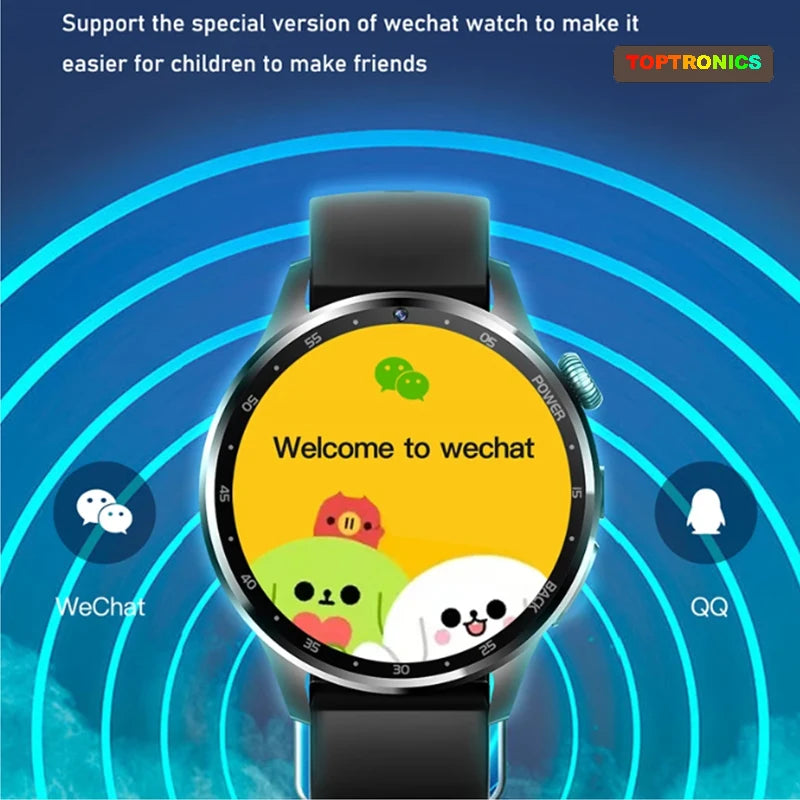 Montre connectée 4G, téléphone Android, pour garçon et fille, appel vidéo, Wifi, Internet, Google Maps