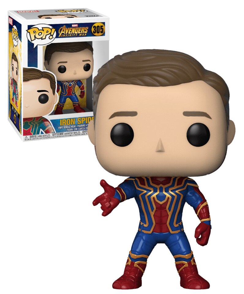 FUNKO Pop Spider-Man Black Gold Suit 911# & Iron Spider 913# & Mysterio 305# Vinyl Figur Collectible