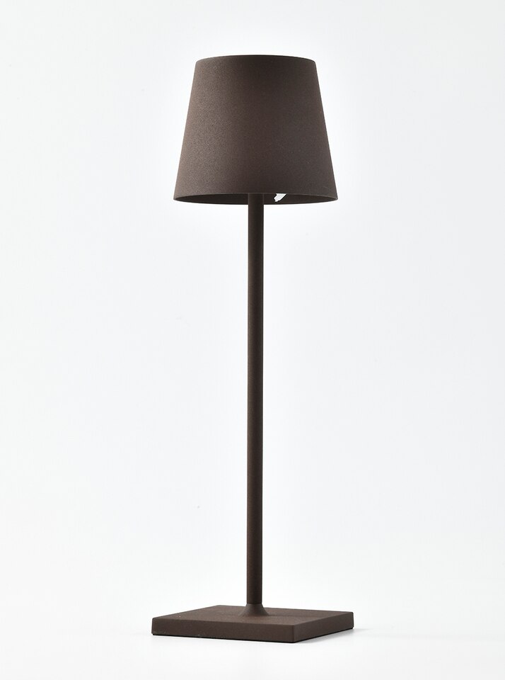 Dimmable table lamp, wireless, 3-way, aluminum, battery