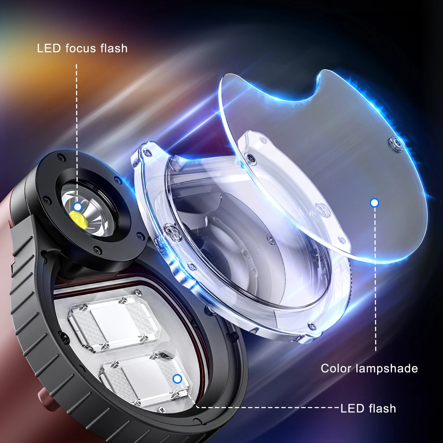 Unité Flash étanche 5500K TTL pour boîtier de caméra sous-marine Nikon, étui de plongée