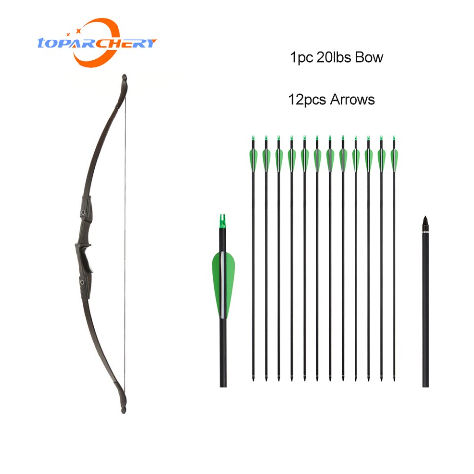 Toparchery Jagdbogen 57" Recurve-Bogen Set 20-40 Lbs