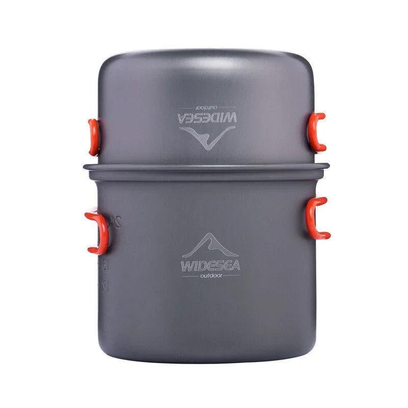 Widesea Ultralight Camping Cooking Utensils Outdoor Tableware Pot Set