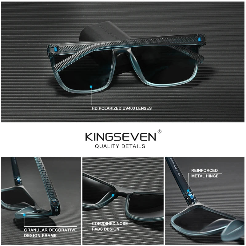 KINGSEVEN Gradation Design Sunglasses for Men Women HD Polarized UV400 Glasses Driving High Quality Anti-Slip Sports Glasses
