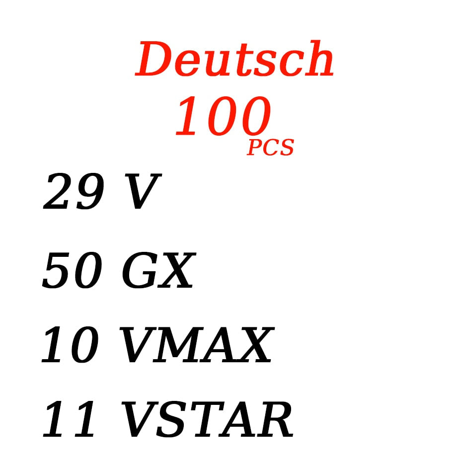 Nouvelle carte Flash allemande Pokemon Card V GX VMAX Energy Hologram