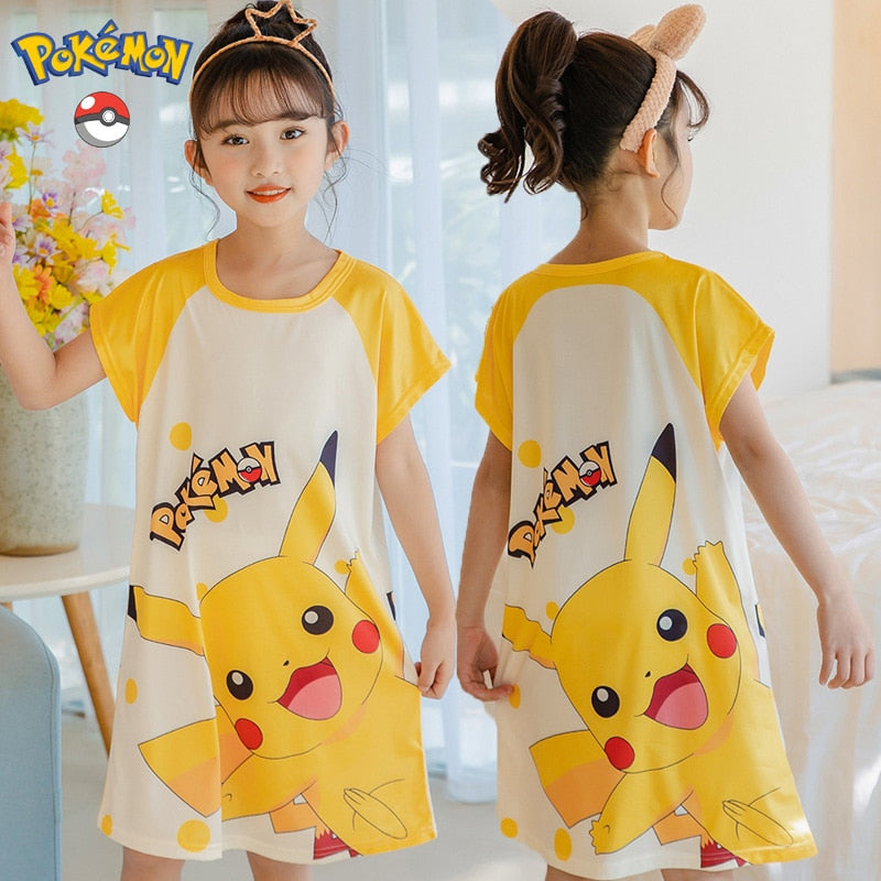 Pokemon Pikachu Mädchen Nachthemd Sommer Pyjamas
