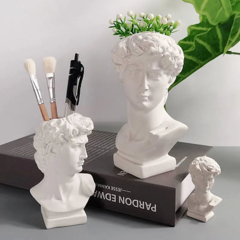 Ins Nordic David Vase Hydroponic Vase Ornaments Flowerpot Makeup Brush