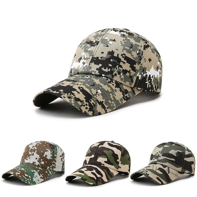 Einstellbare Baseballmütze Taktische Sommer Tarnfarbe Militär Armee Tarnfarbe Airsoft Jagd Camping Caps