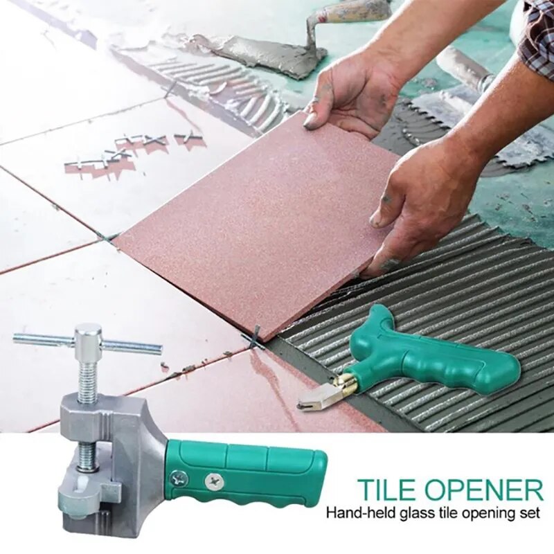 Portable Glass Cutter Wheel Spreader Opener Breaker Handle Tile Cutter Mirror Quick Opening Set Construction Tools