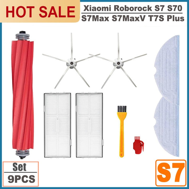 Main brush, side brush, mop, cloths for Xiaomi Roborock S7 S70 S7Max s7MaxV T7S Plus - Accessories