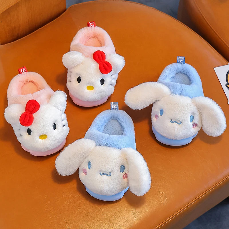 Pokemon & andere Plüsch Hausschuhe Weiche Sohle Rutschfest für Winter
