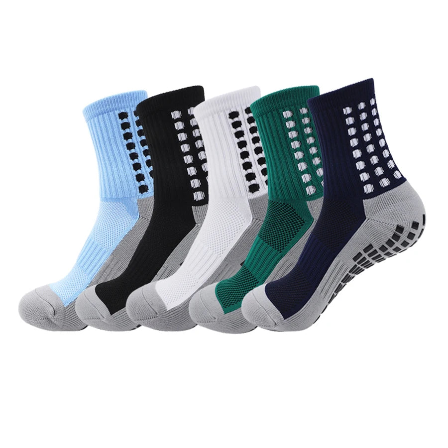 1 Pair Football Socks Men Women Sports Socks Anti-Slip Silicone