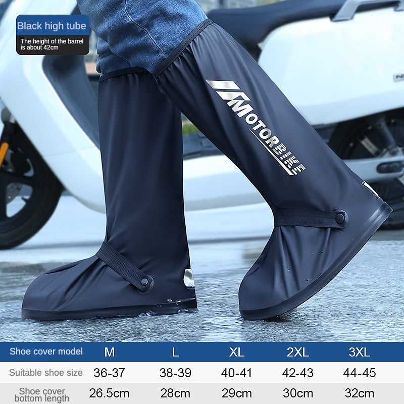 High Tube Outdoor Waterproof Rain Anti-Slip Cycling Shoe Covers