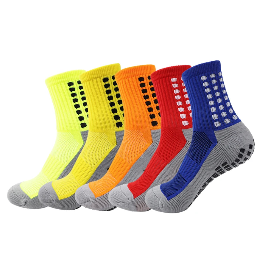 1 Pair Football Socks Men Women Sports Socks Anti-Slip Silicone
