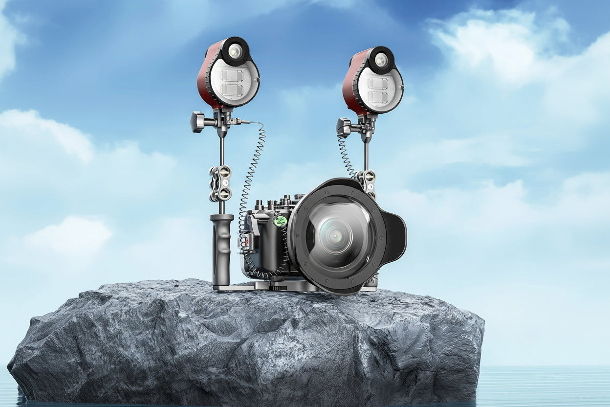 Unité Flash étanche 5500K TTL pour boîtier de caméra sous-marine Nikon, étui de plongée