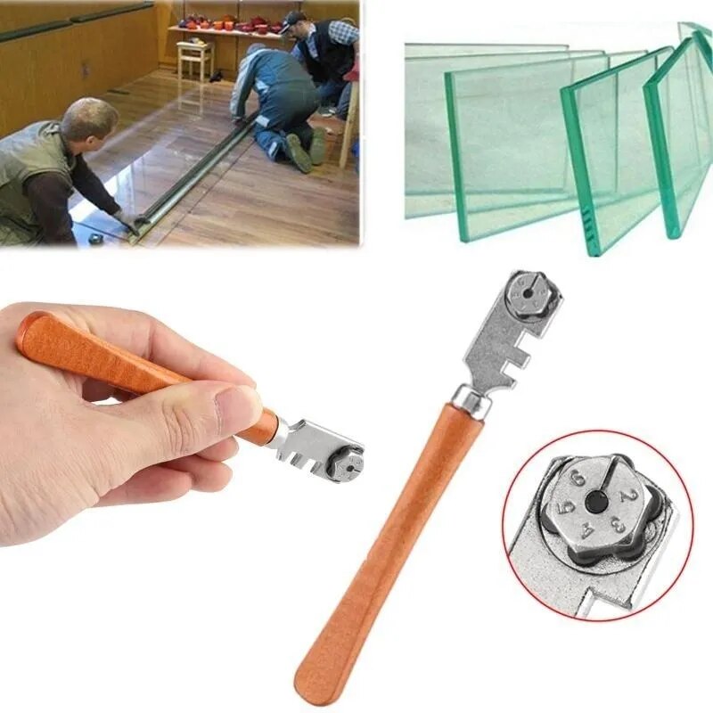 Multifunctional portable glass tile cutter with six wheels