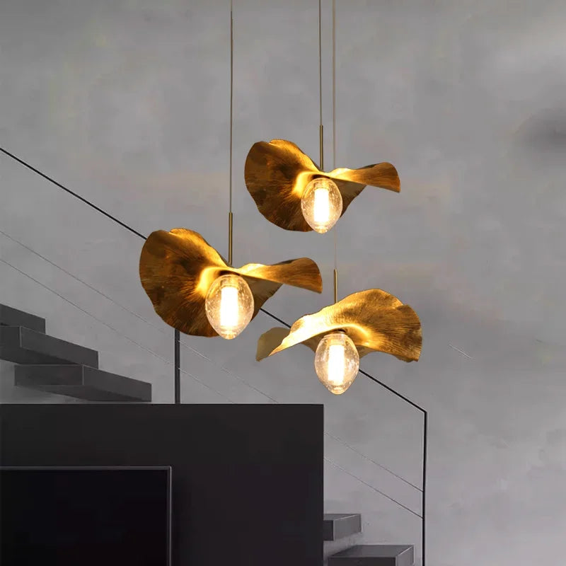 Nordic modern chandelier pendant light kitchen lotus ceiling lamp home decoration