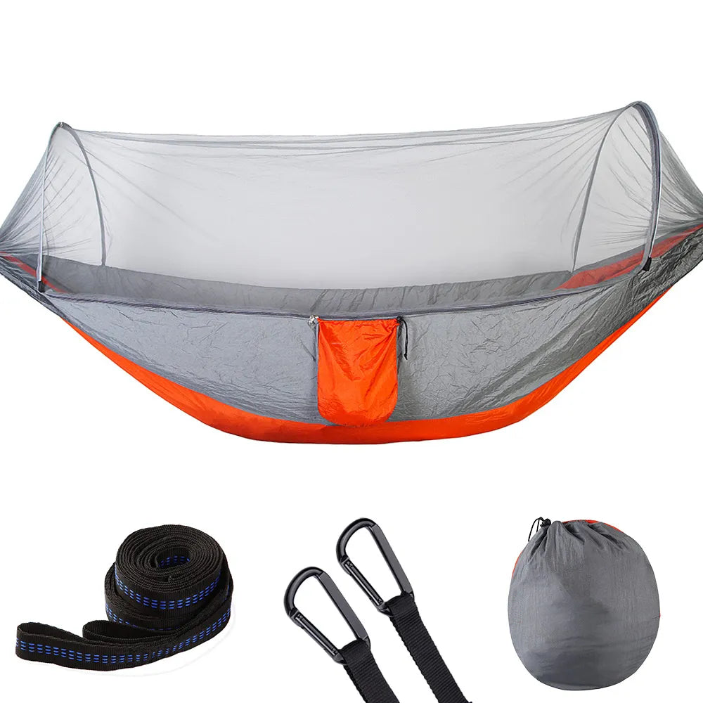 2023 Camping Hängematte mit Moskitonetz Pop-Up Licht Portable Outdoor Parachute