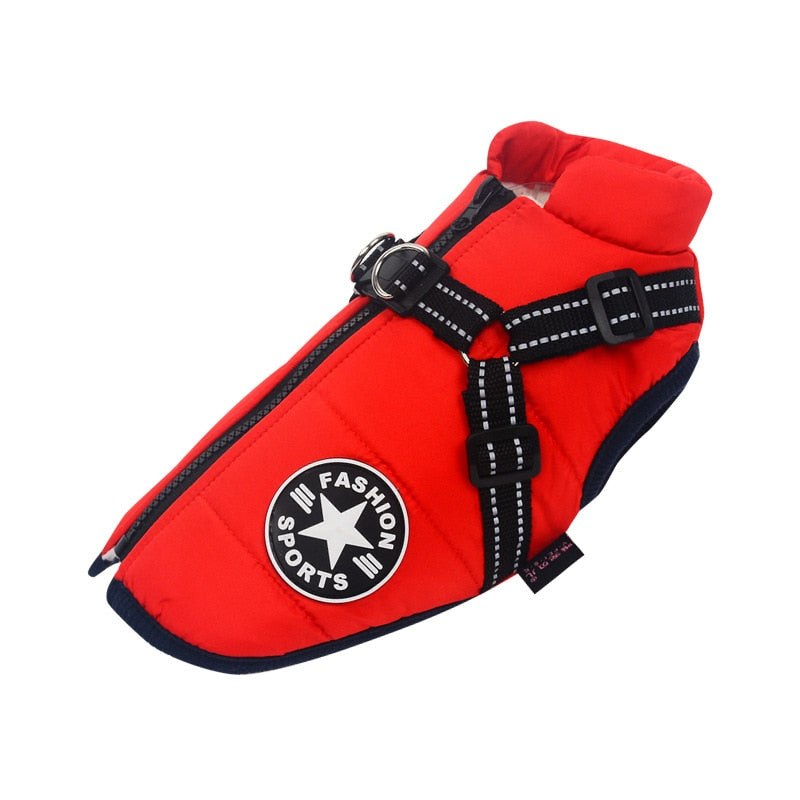 Dog Jacket with Harness for Labrador Chihuahua Waterproof
