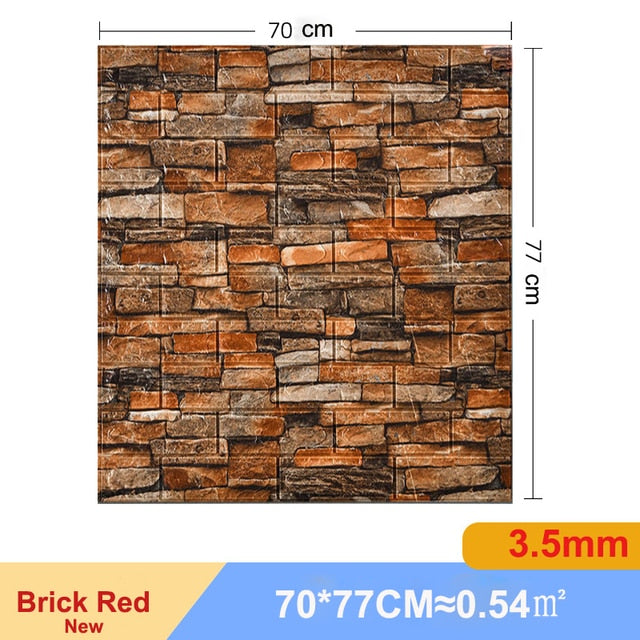 10 Pcs 3D Wall Stickers Self-adhesive Foam Luxury Decor DIY Wallpaper Living Room Bathroom Background Marble