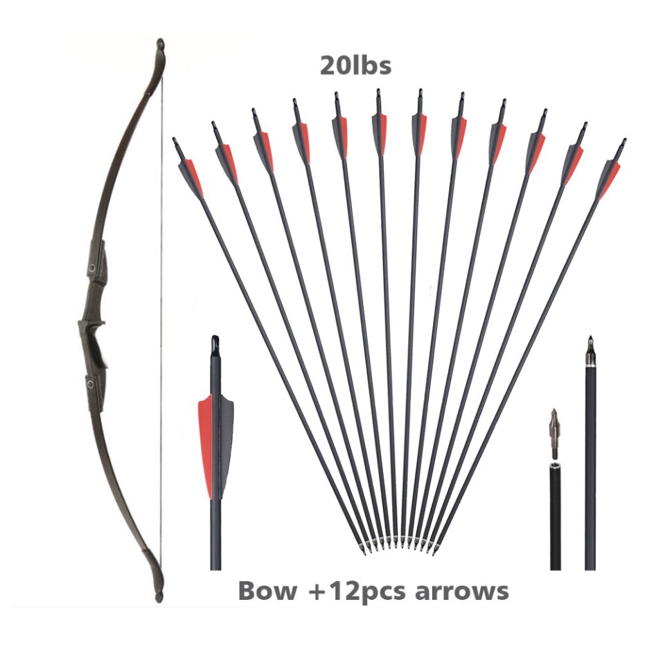 Toparchery Jagdbogen 57" Recurve-Bogen Set 20-40 Lbs
