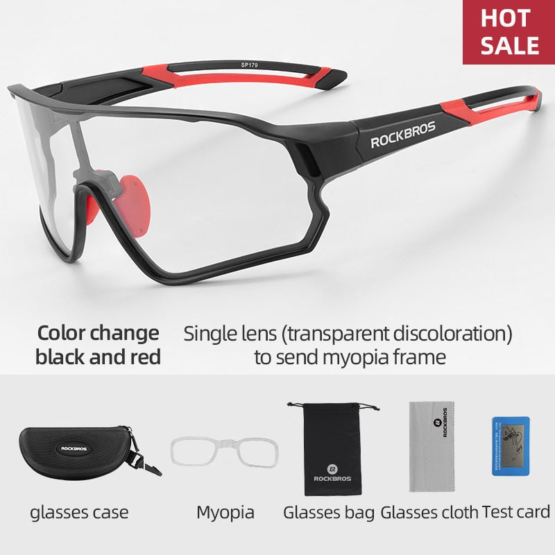 ROCKBROS Photochromic Fahrradbrille Fahrrad UV400 Sport Sonnenbrille f – ZuZuch