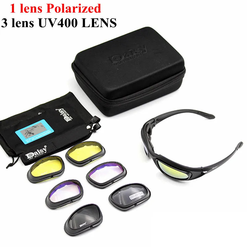 Daisy C5 Tactical Glasses Polarized Airsoft Paintball Shooting Military Goggles Outdoor