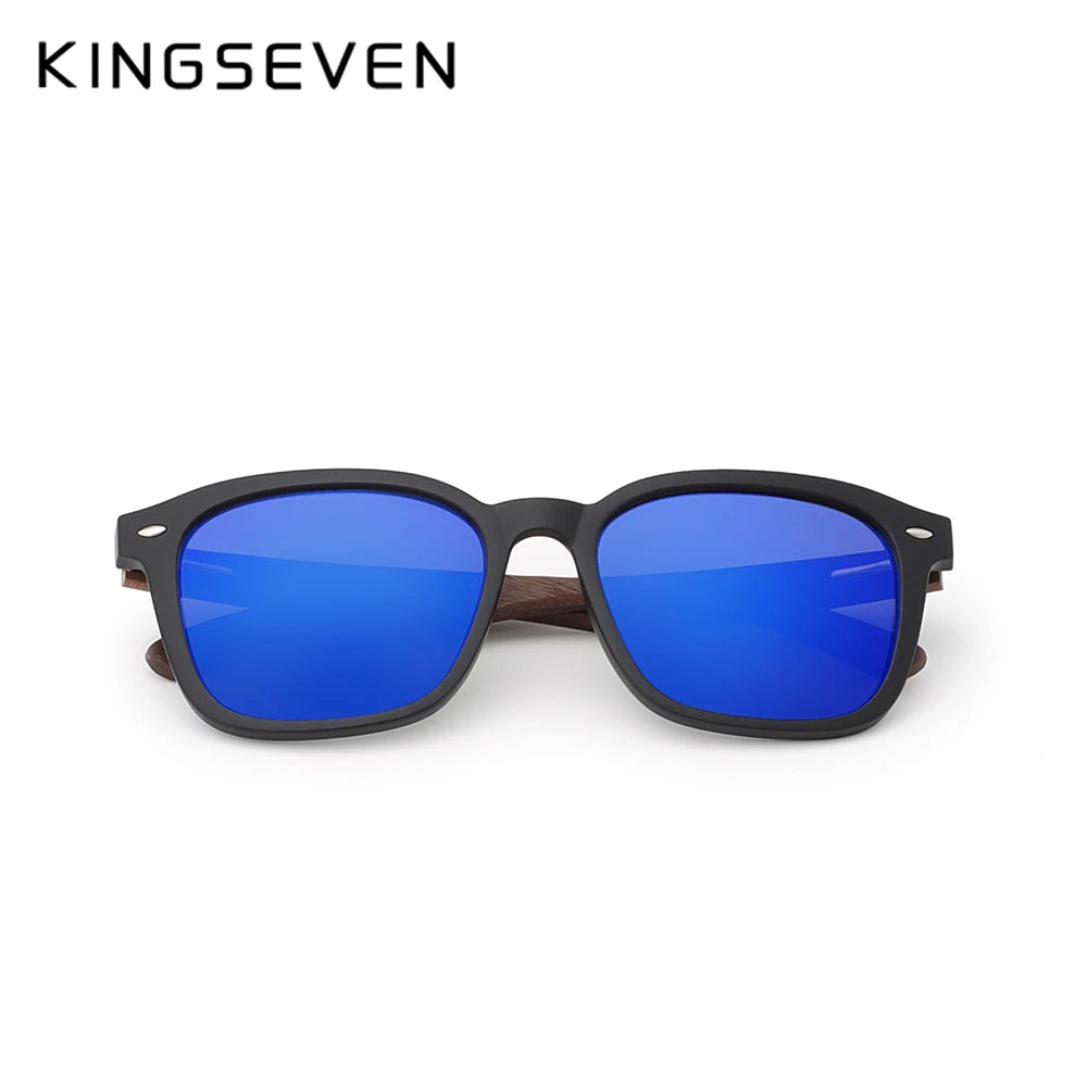 KINGSEVEN 2024 Design Walnut Sunglasses Wooden Polarized Men's Glasses UV400 Women's Eye Protection Glasses Retro Leisure Glasses