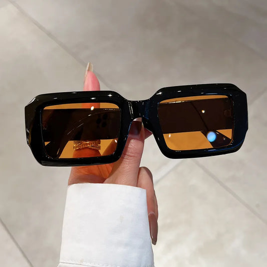 KAMMPT Vintage-Rechteck-Sonnenbrille Fashion Square Candy Color Shades Brillengläser