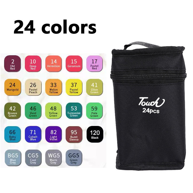 Double Tip Oil Marker Set for Art and School