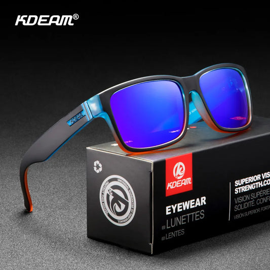 KDEAM Redesign of Sports Men Sunglasses Polarized Shocking Colors