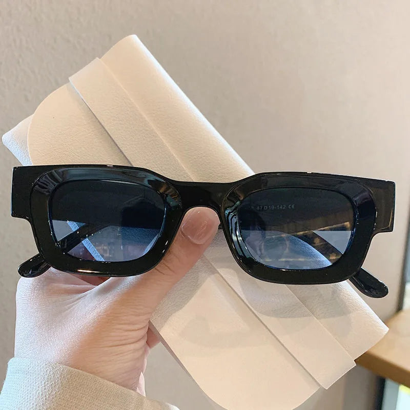Mode Sommer Retro Punk Rectangle Sonnenbrille UV400 Sonnenschutz
