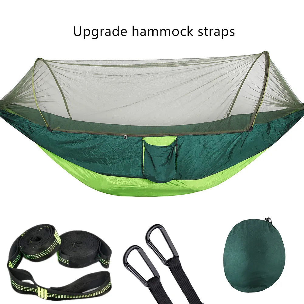 2023 Camping Hängematte mit Moskitonetz Pop-Up Licht Portable Outdoor Parachute